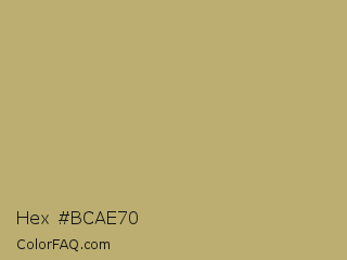 Hex #bcae70 Color Image