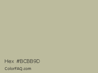 Hex #bcbb9d Color Image