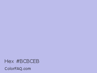Hex #bcbceb Color Image