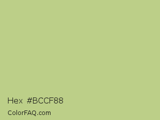 Hex #bccf88 Color Image