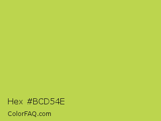 Hex #bcd54e Color Image