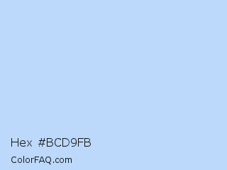 Hex #bcd9fb Color Image
