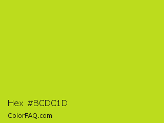 Hex #bcdc1d Color Image