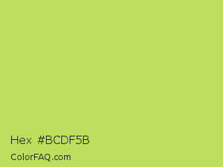Hex #bcdf5b Color Image