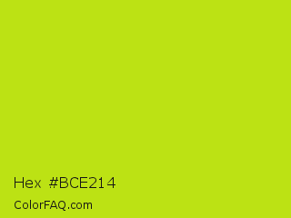 Hex #bce214 Color Image
