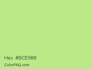 Hex #bce988 Color Image