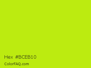 Hex #bceb10 Color Image