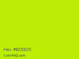 Hex #bcee05 Color Image
