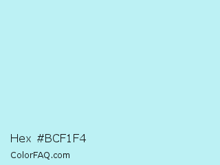 Hex #bcf1f4 Color Image