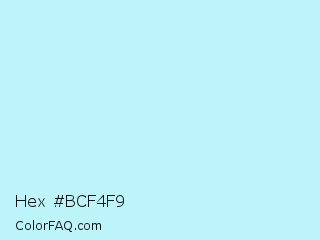Hex #bcf4f9 Color Image
