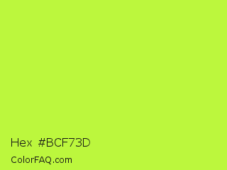 Hex #bcf73d Color Image