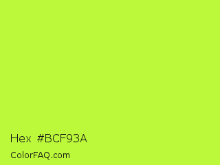 Hex #bcf93a Color Image