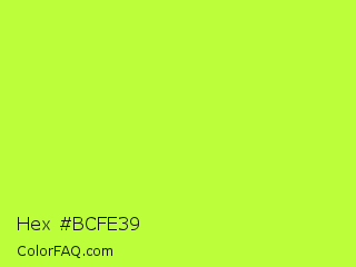Hex #bcfe39 Color Image