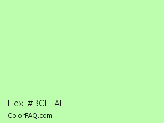Hex #bcfeae Color Image