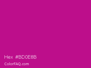 Hex #bd0e8b Color Image