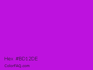 Hex #bd12de Color Image