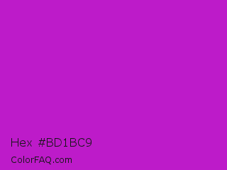 Hex #bd1bc9 Color Image
