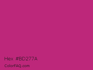 Hex #bd277a Color Image