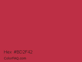 Hex #bd2f42 Color Image