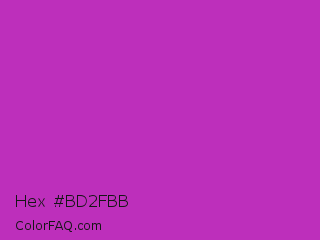 Hex #bd2fbb Color Image