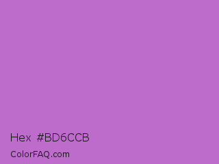 Hex #bd6ccb Color Image