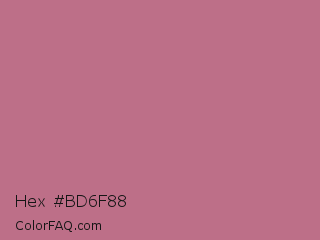 Hex #bd6f88 Color Image