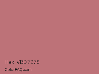 Hex #bd7278 Color Image