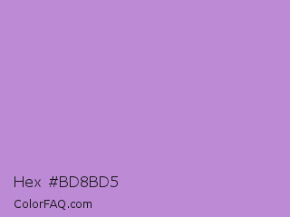 Hex #bd8bd5 Color Image