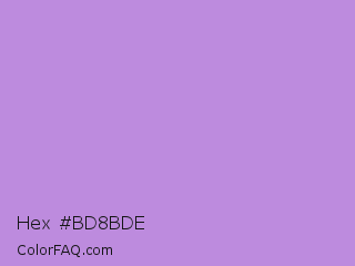 Hex #bd8bde Color Image