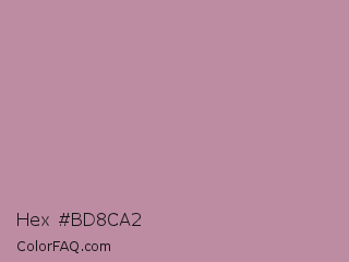 Hex #bd8ca2 Color Image