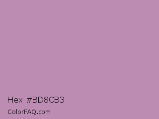 Hex #bd8cb3 Color Image