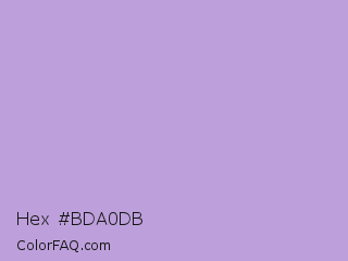 Hex #bda0db Color Image