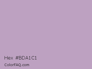 Hex #bda1c1 Color Image