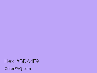 Hex #bda4f9 Color Image