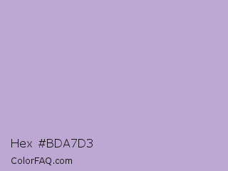 Hex #bda7d3 Color Image