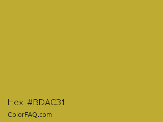 Hex #bdac31 Color Image
