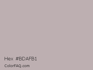 Hex #bdafb1 Color Image