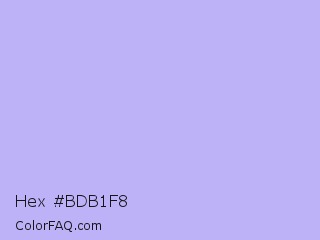 Hex #bdb1f8 Color Image