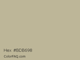 Hex #bdb698 Color Image
