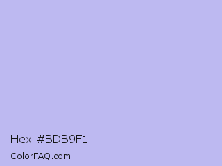 Hex #bdb9f1 Color Image