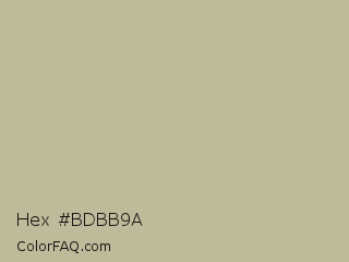 Hex #bdbb9a Color Image