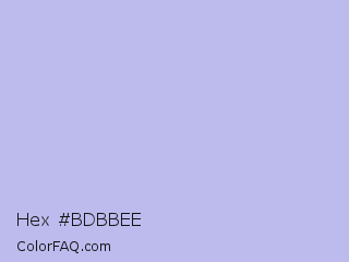 Hex #bdbbee Color Image