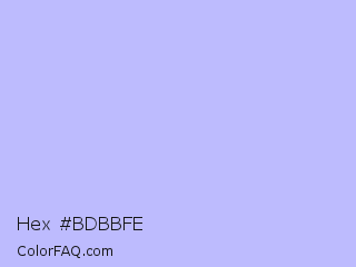 Hex #bdbbfe Color Image