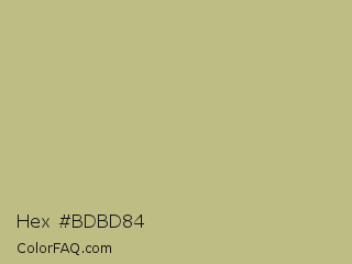 Hex #bdbd84 Color Image