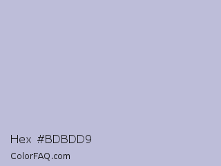 Hex #bdbdd9 Color Image