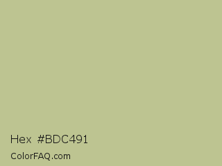 Hex #bdc491 Color Image