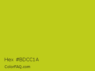 Hex #bdcc1a Color Image