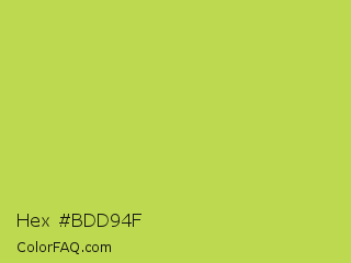 Hex #bdd94f Color Image