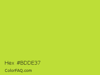 Hex #bdde37 Color Image
