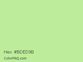 Hex #bded9b Color Image